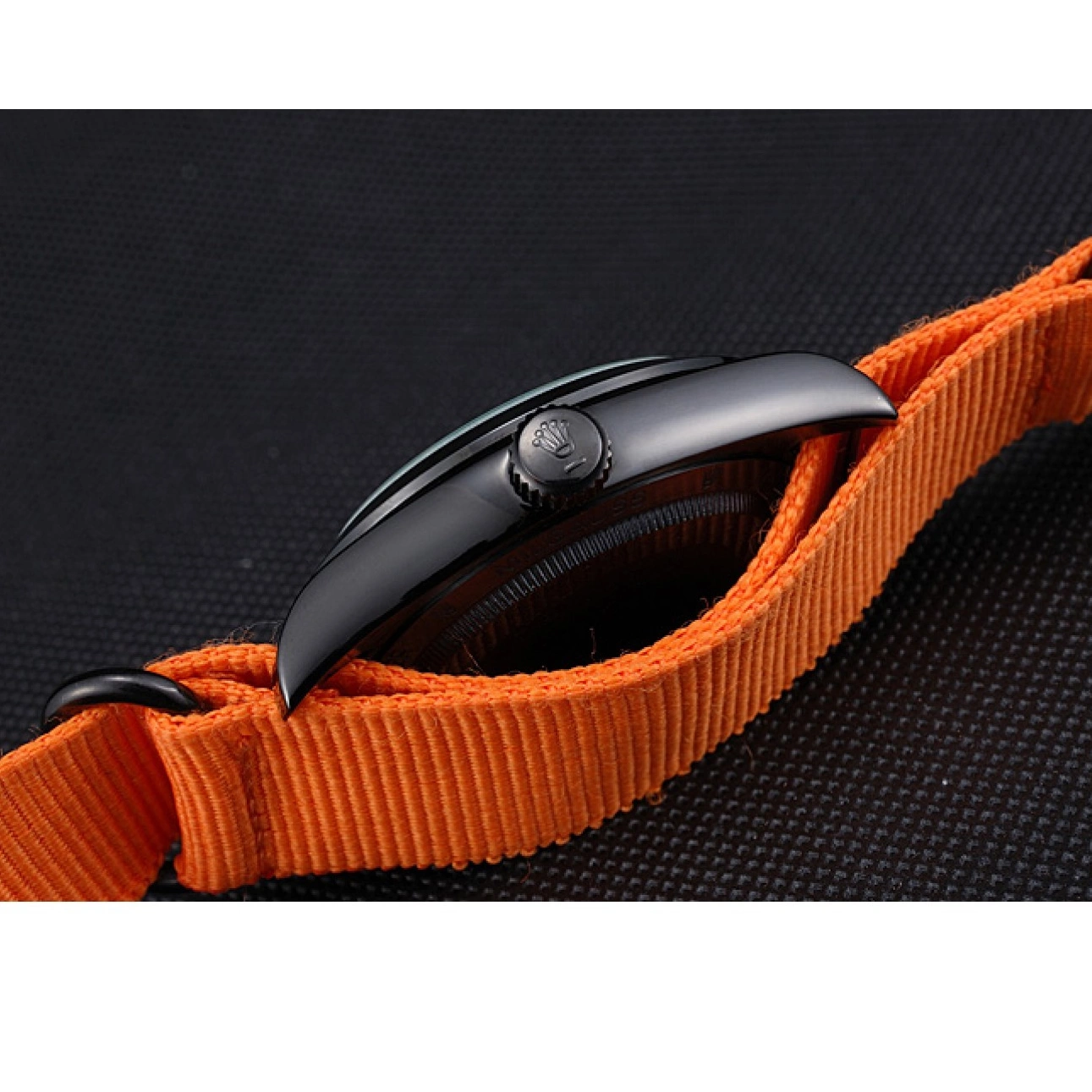 Rolex copies cheap 622003 Milgauss Rolex Strap Nylon Bamford Orange 0723
